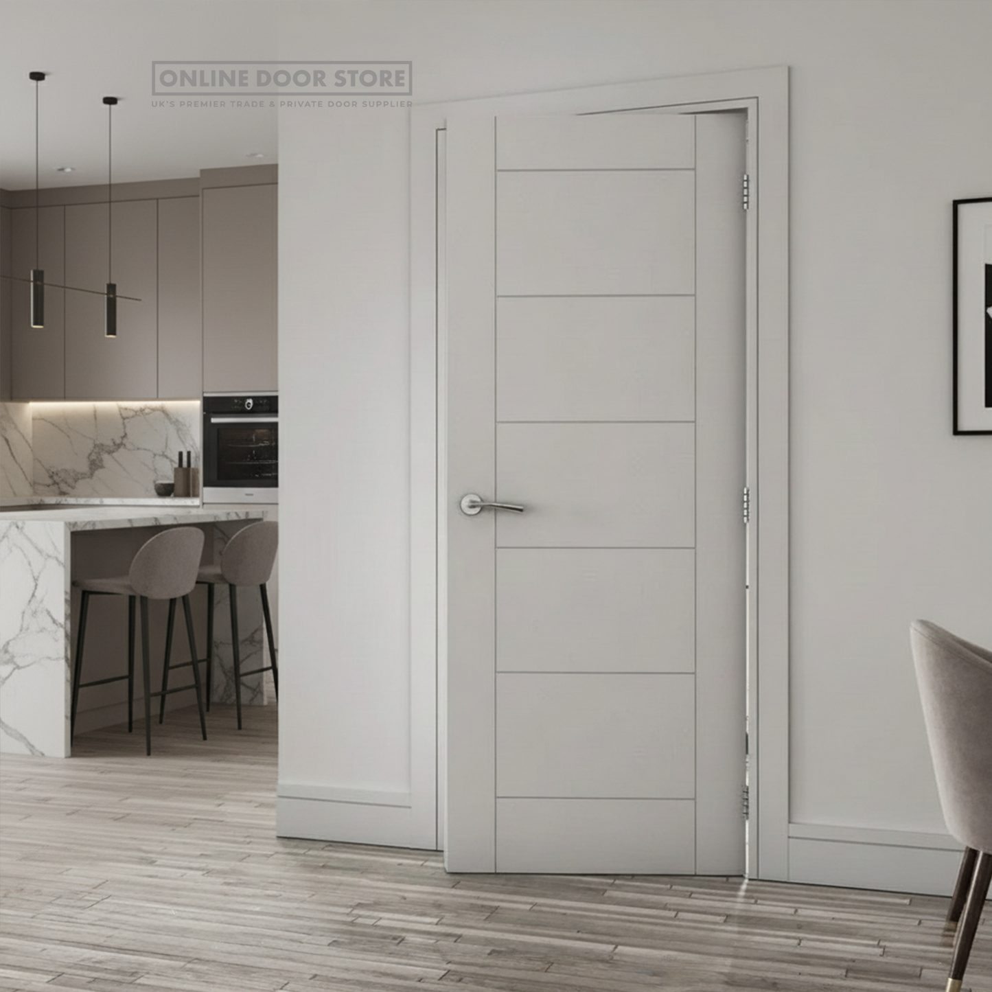 Deanta Seville White Primed Internal Door