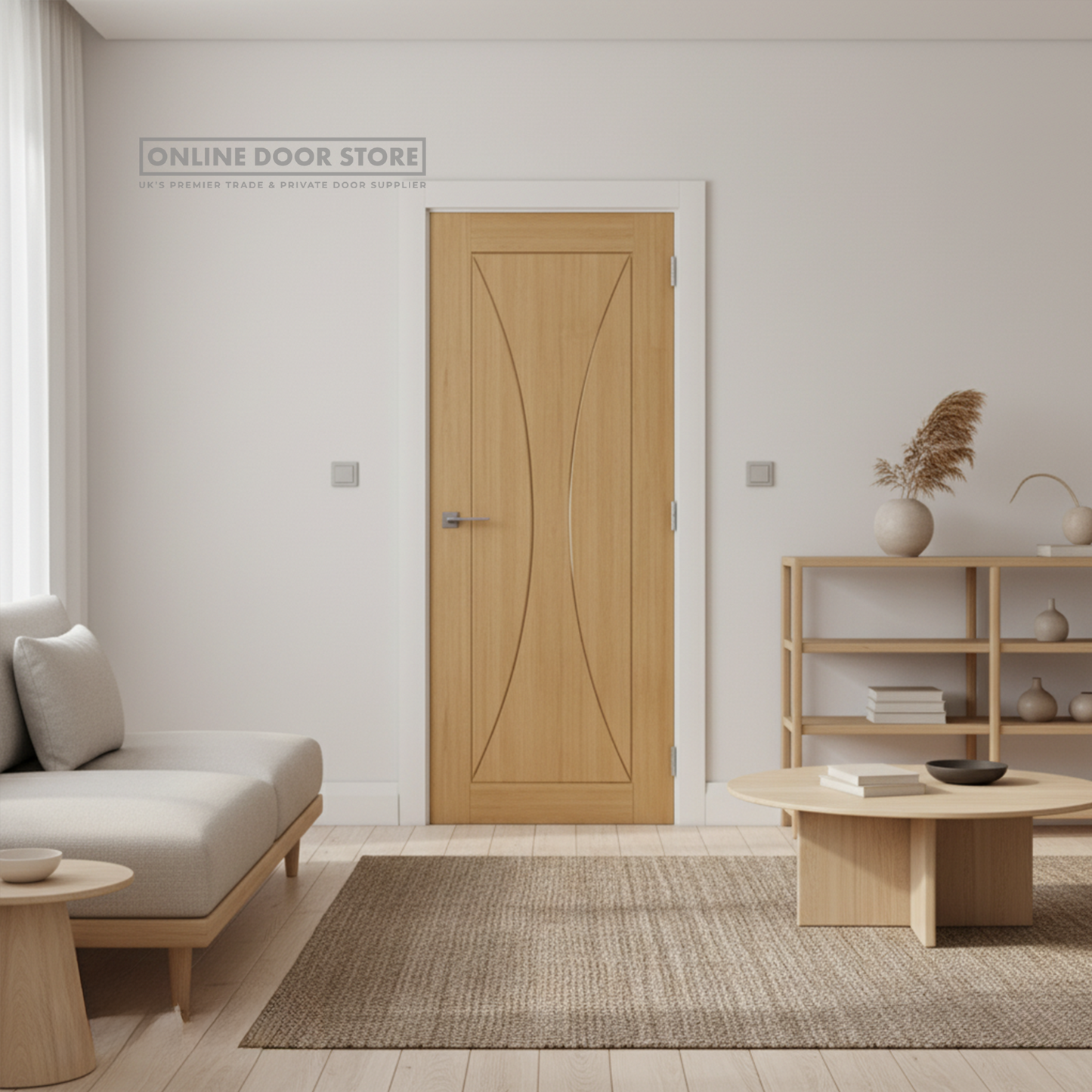 Deanta Sorrento Prefinished Oak FD30 Fire Door