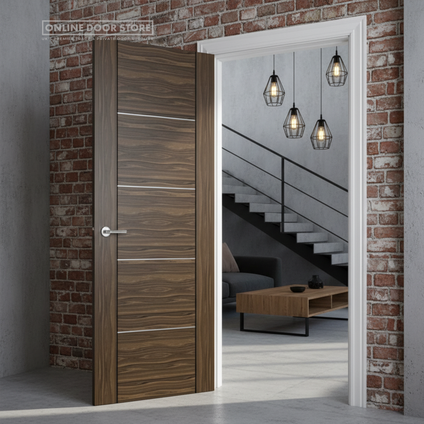 Deanta Valencia Prefinished Walnut Internal Door
