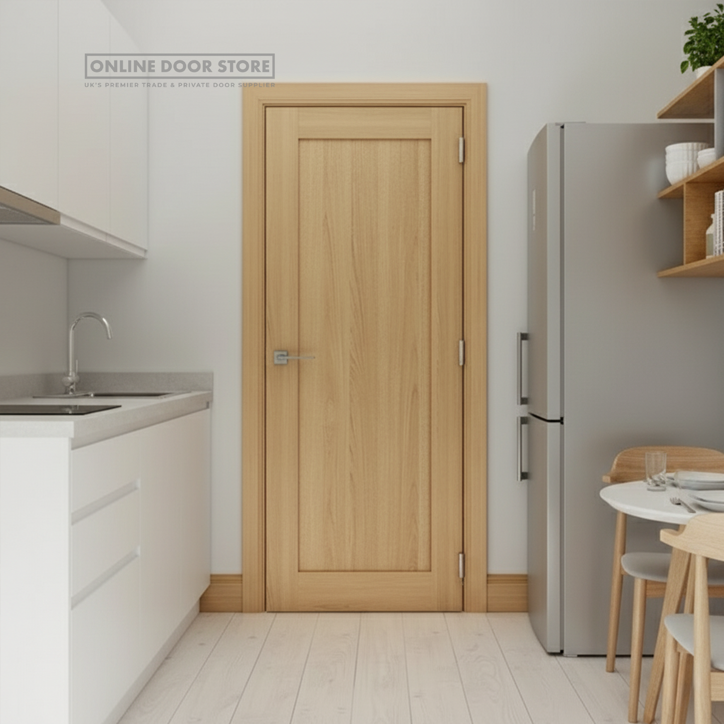 Deanta Walden Unfinished Oak FD30 Fire Door