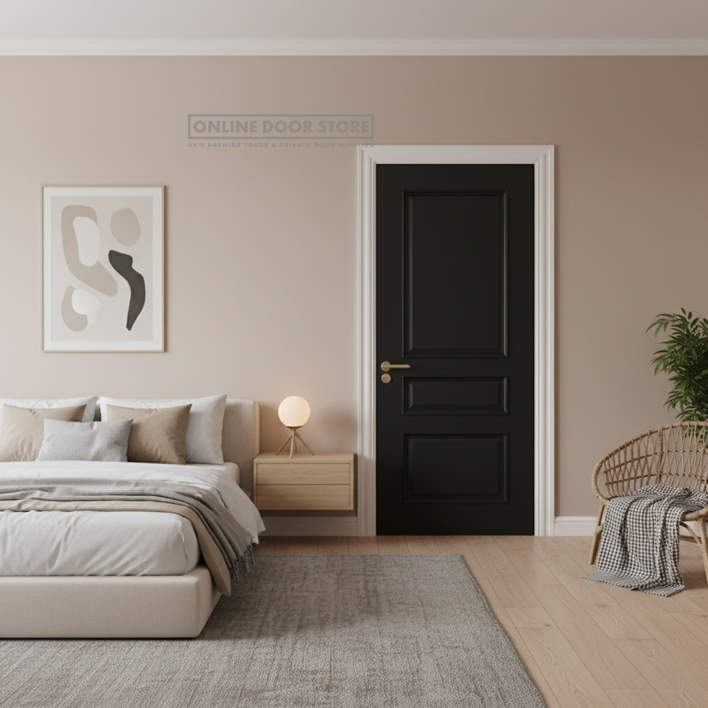 Deanta Windsor Black Prefinished FSC Internal Door