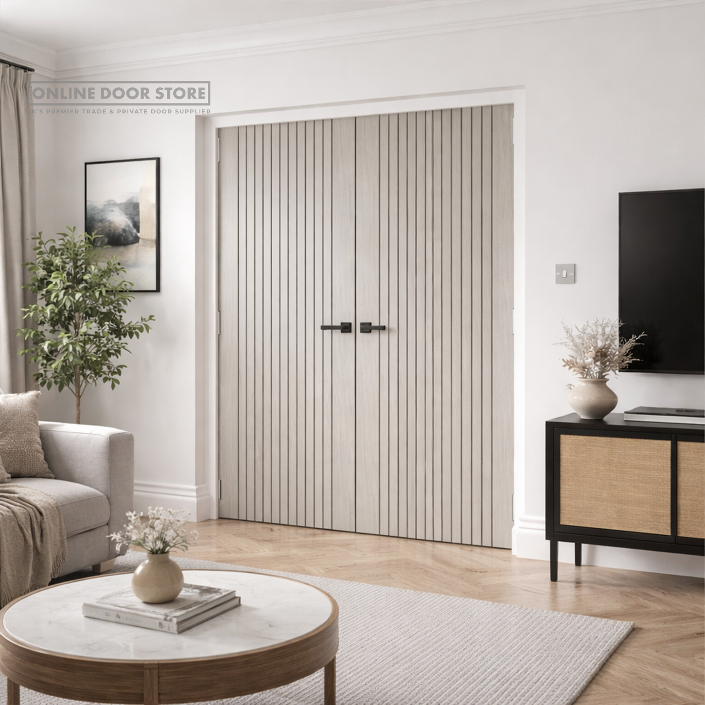 JB Kind Aria Grey Laminated Internal FD30 Fire Door