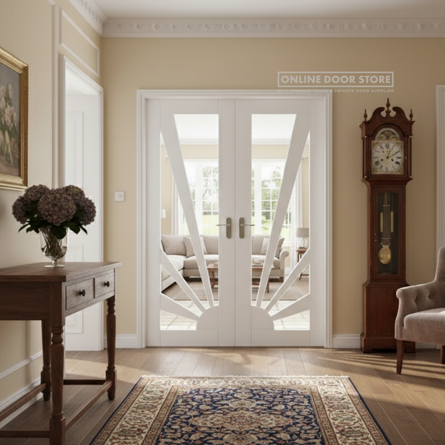 JB Kind Aurora White Clear Internal Glazed Door