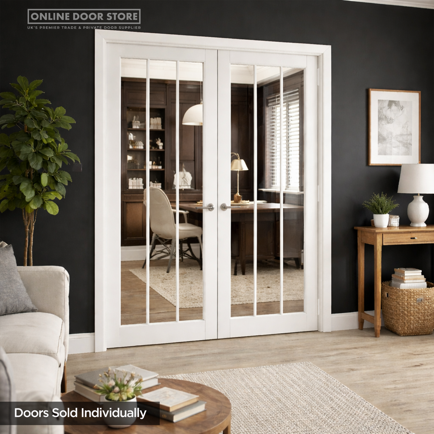 JB Kind City White Internal Glazed Door