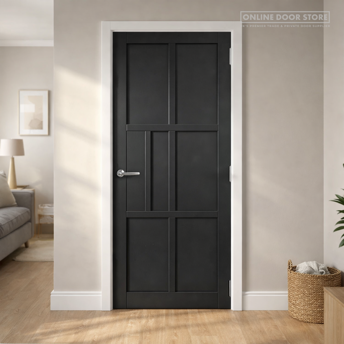 JB Kind Civic Black Internal Door