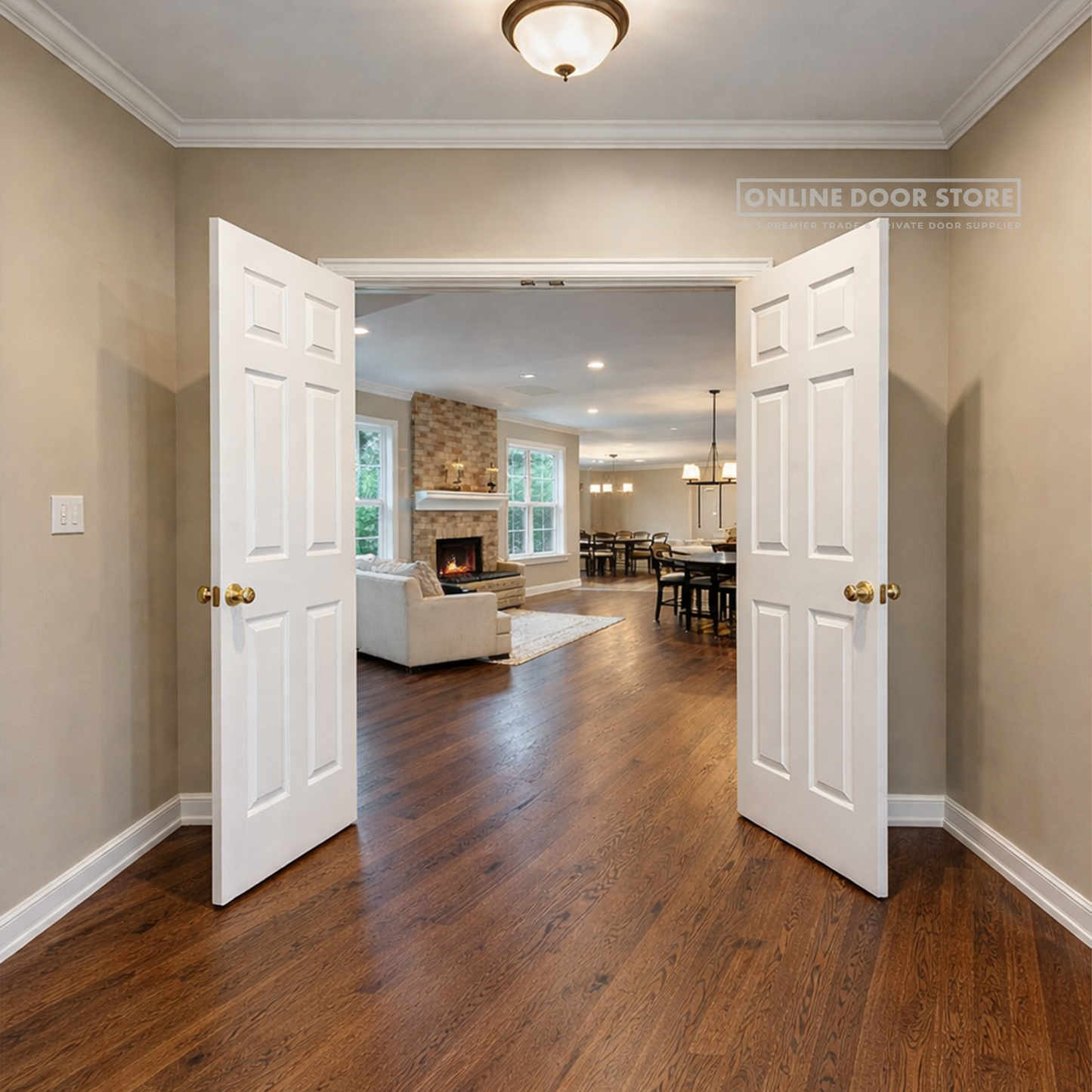 JB Kind Colonist Grained Moulded Panel Internal Door