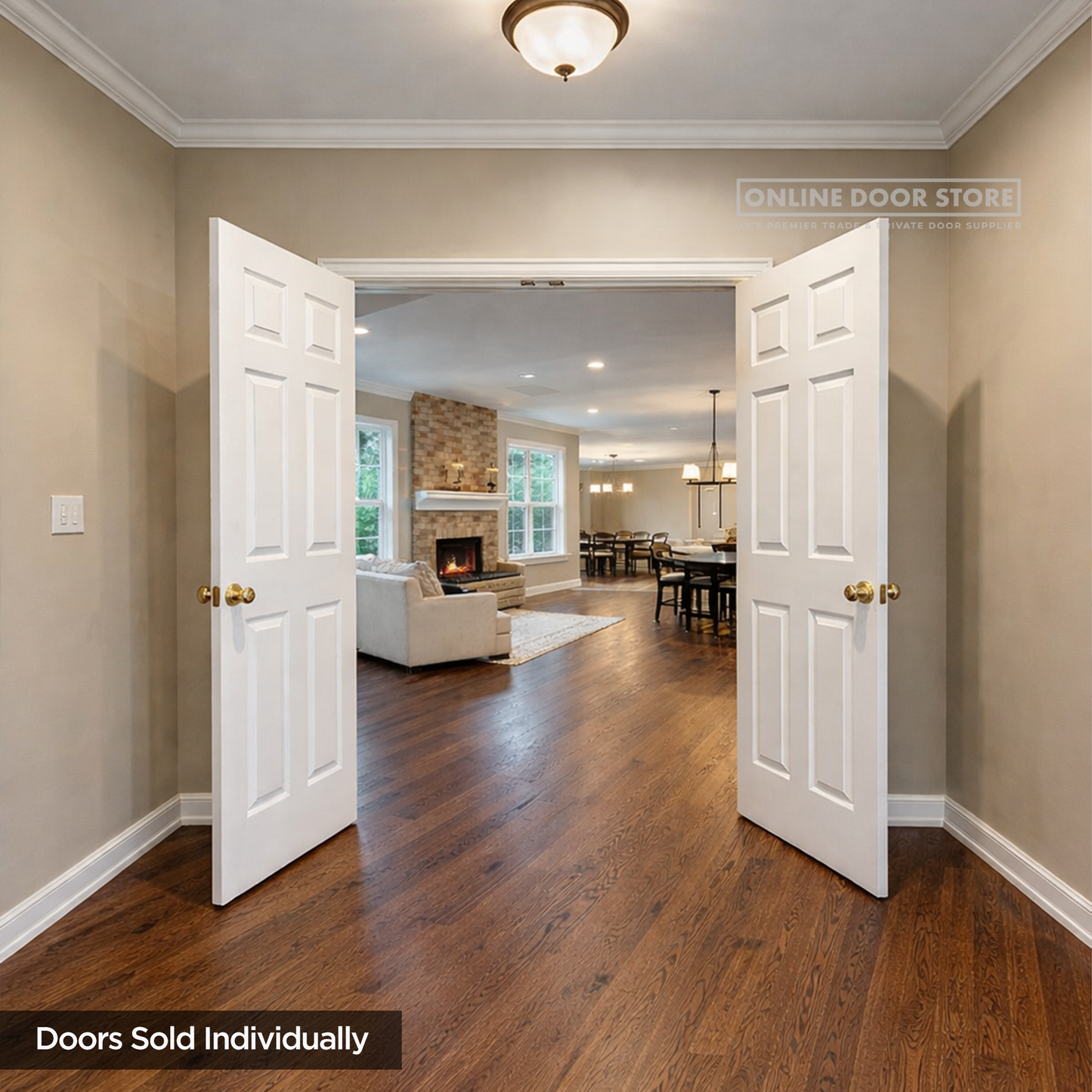 JB Kind Colonist Grained Moulded Panel Internal Door