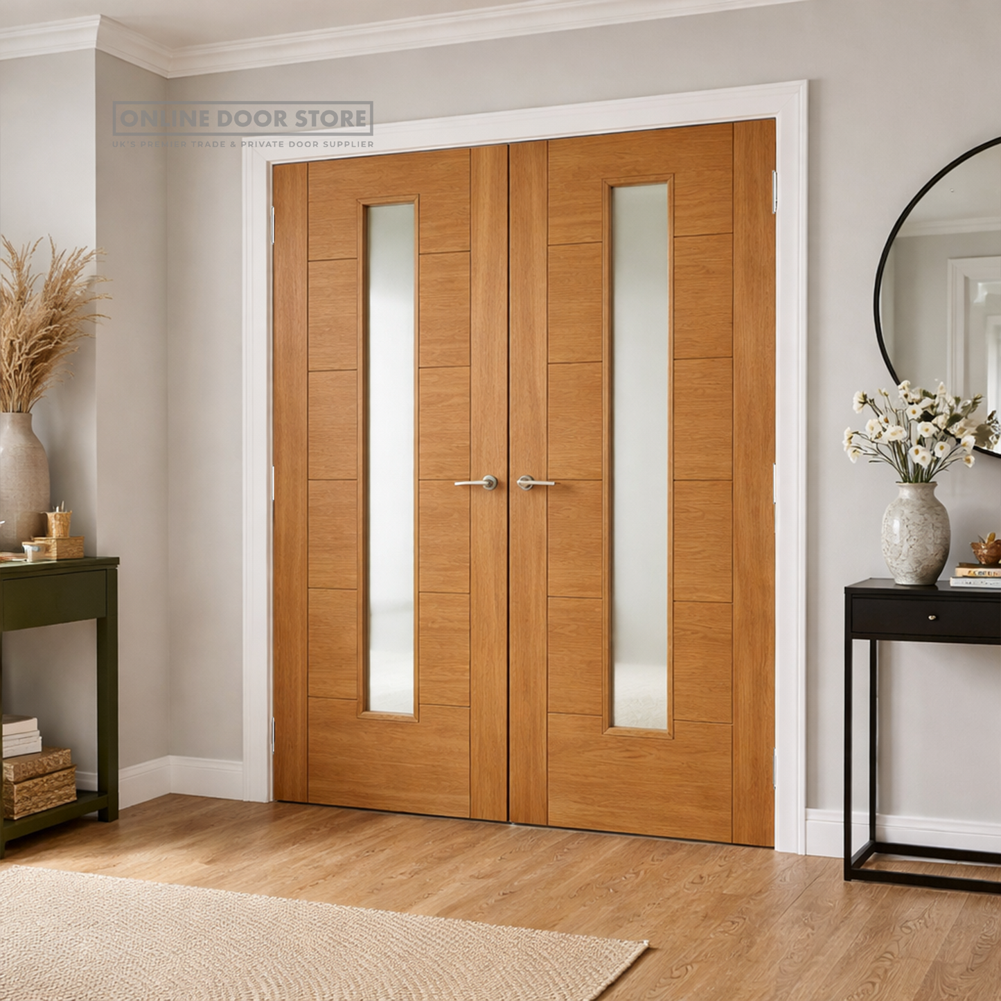 JB Kind Emral Oak Clear Internal Glazed Door