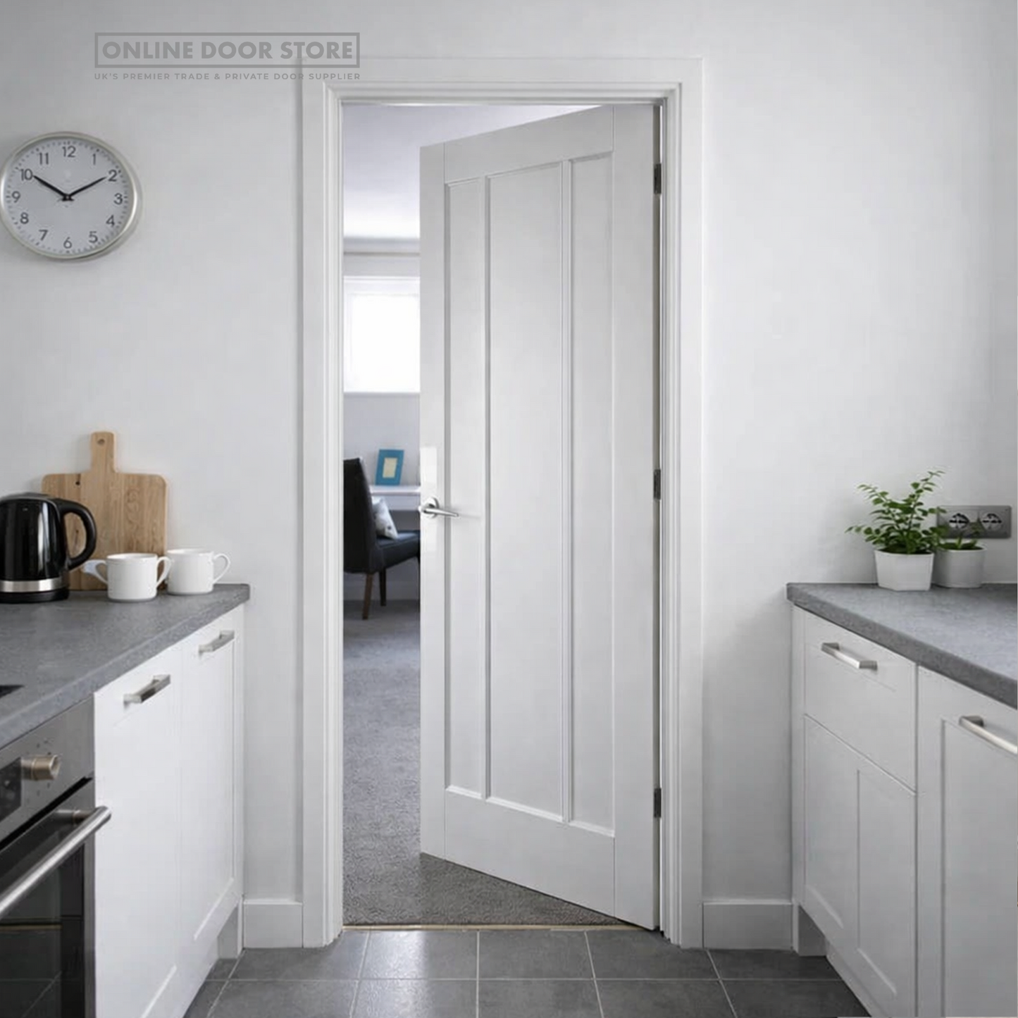 JB Kind Jamaica White Primed Internal Door