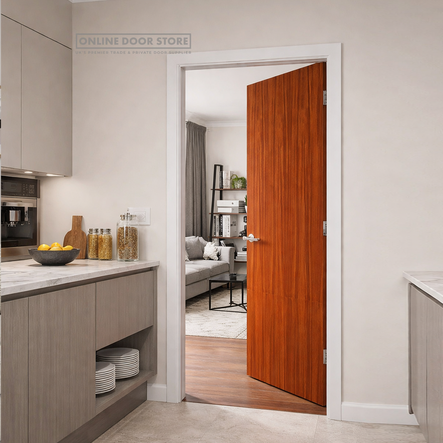 JB Kind Sapele Veneered Flush Internal Door