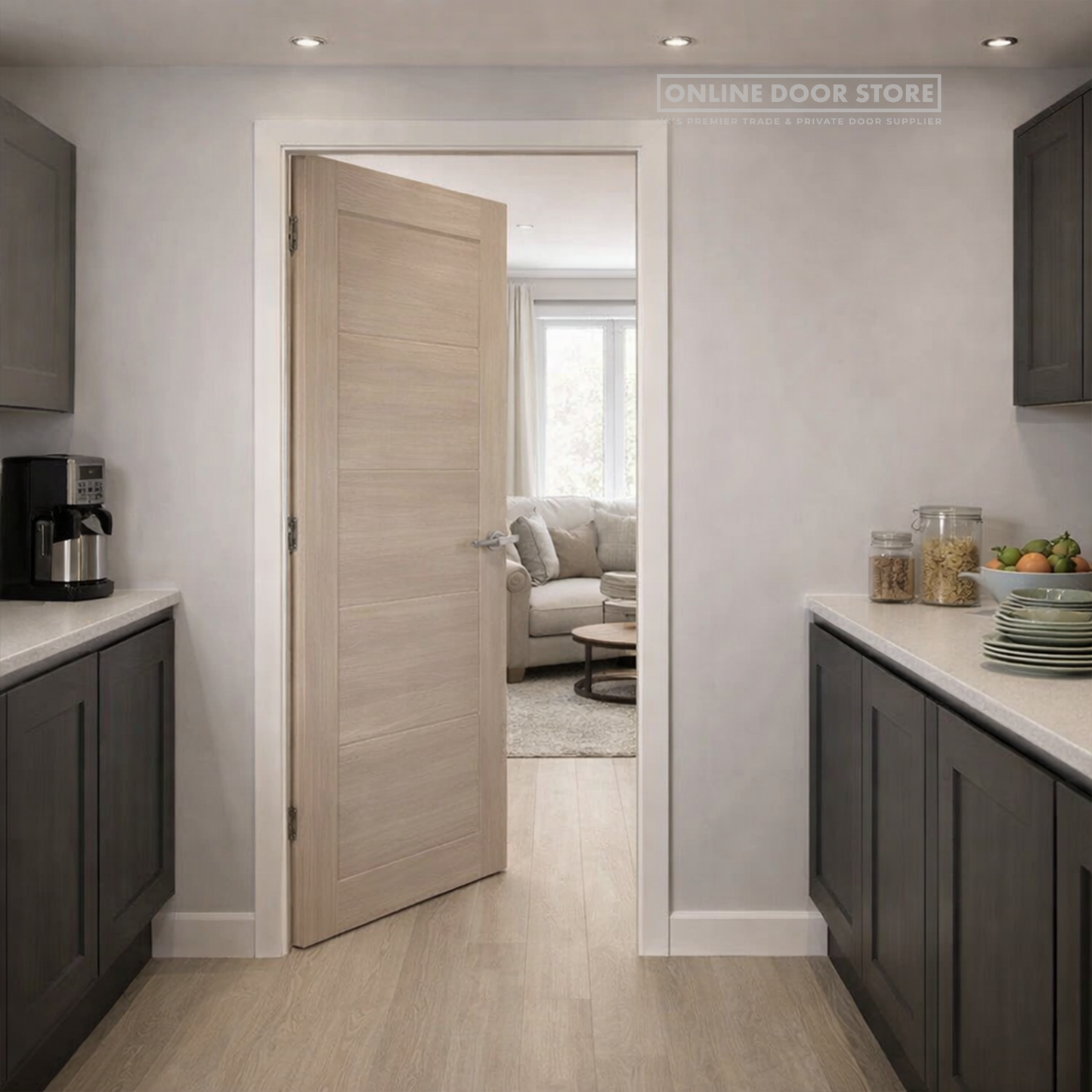JB Kind Tigris Ivory Laminated Internal FD30 Fire Door