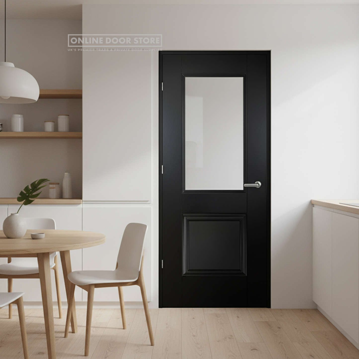 LPD Black Arnhem 1-Light Internal Glazed Door
