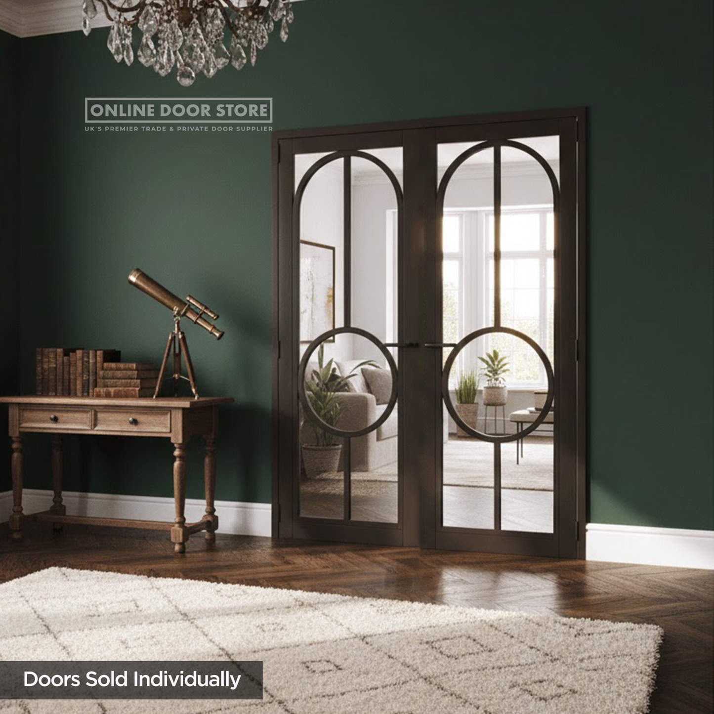 LPD Black Bowery Clear Glazed Internal Door