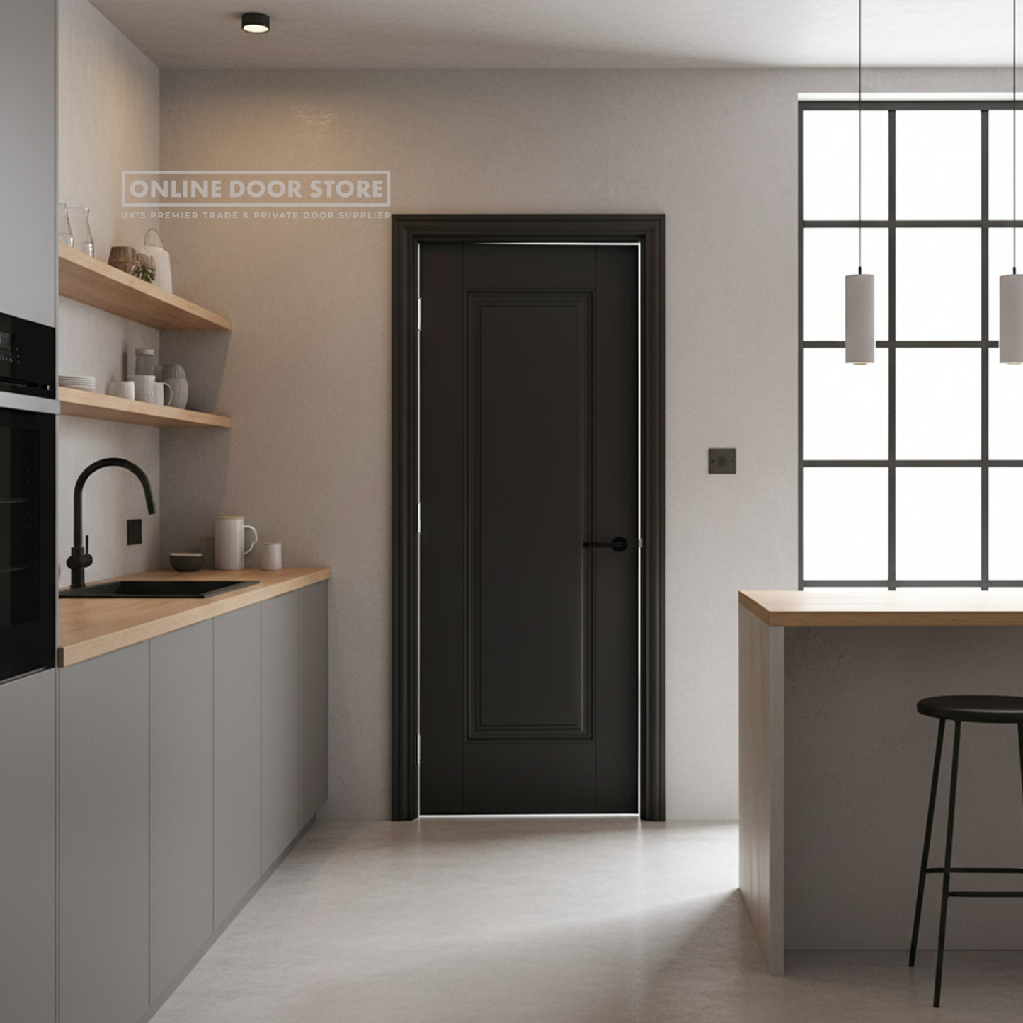 LPD Black Eindhoven FD30 Fire Door