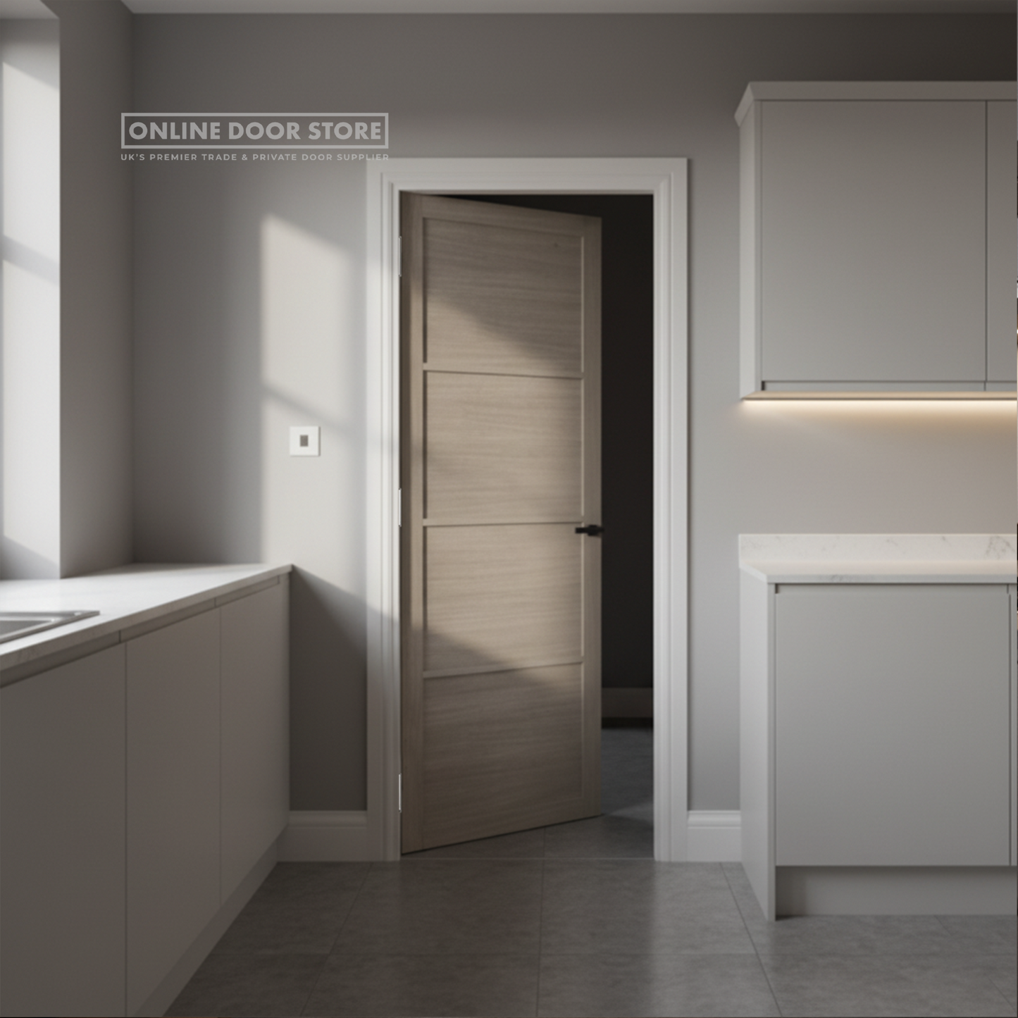 LPD Blonde Oak Soho 4-Panel Internal Door