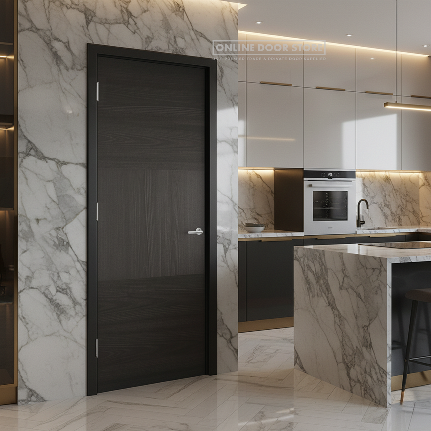 LPD Charcoal Black Tres FD30 Fire Door