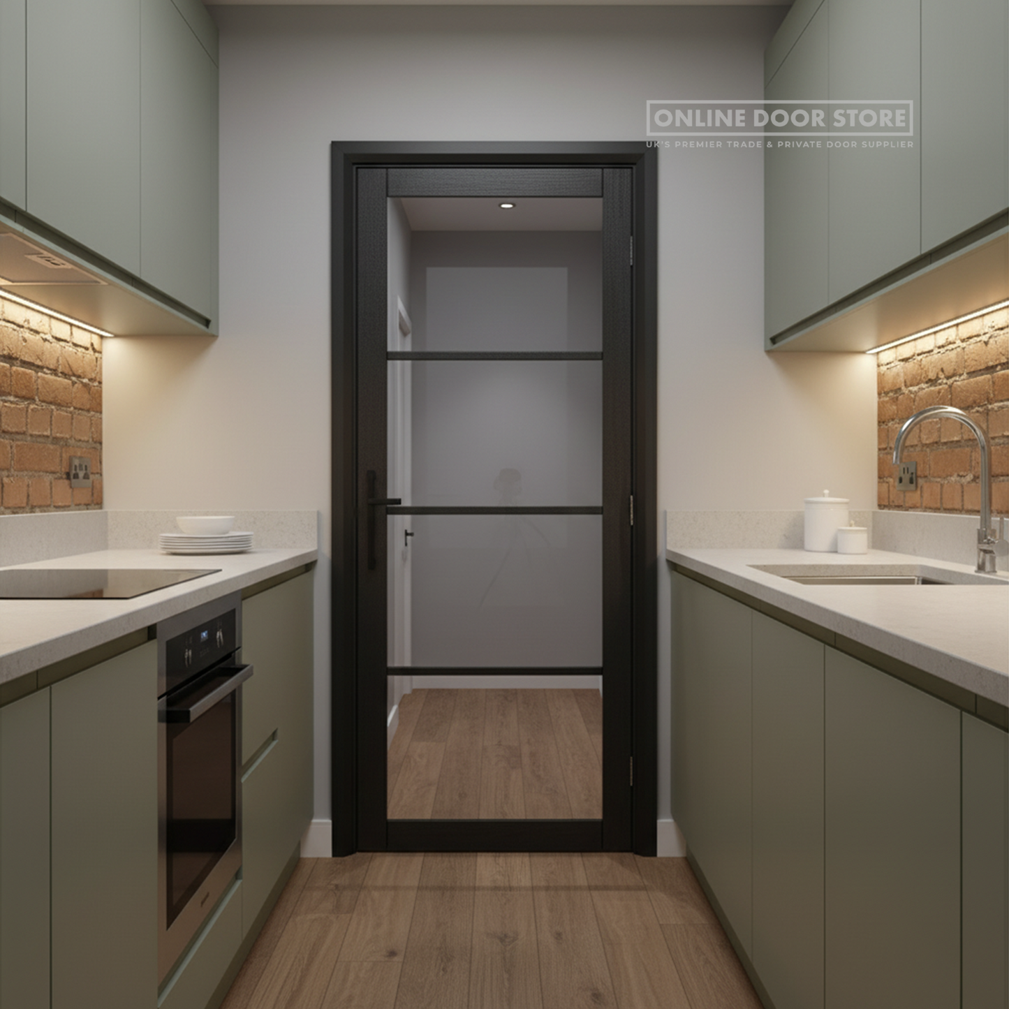 LPD Dark Charcoal Soho Internal Glazed Door