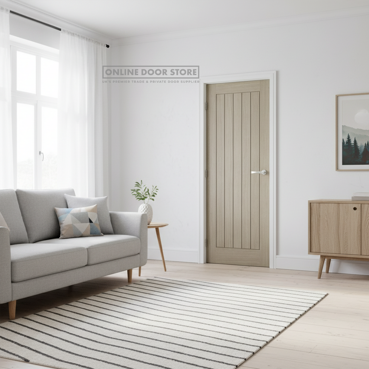 LPD Light Grey Belize Pre Finished Internal Door