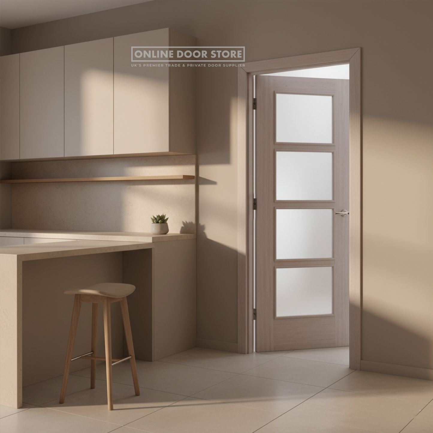 LPD Light Grey Vancouver 4L Internal Glazed Door