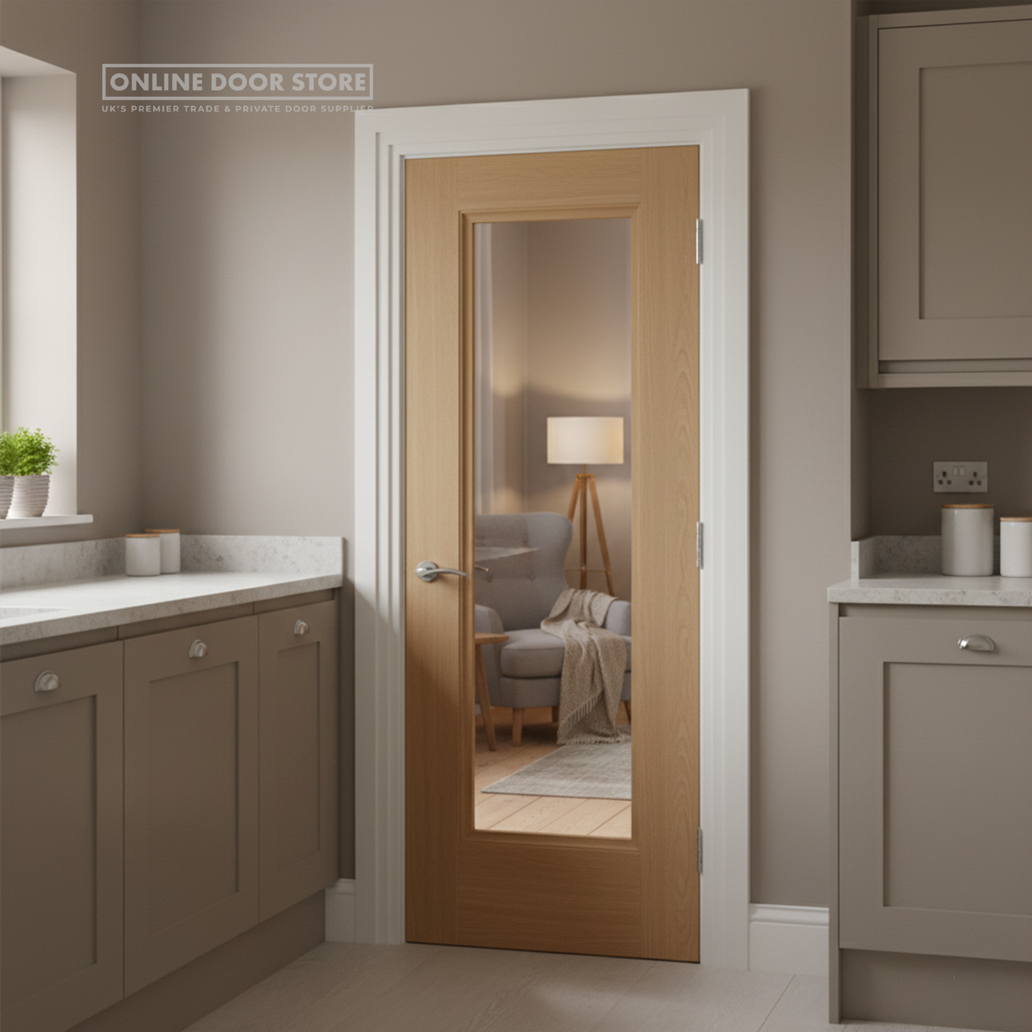 LPD Oak Eindhoven Internal Glazed Door 1L