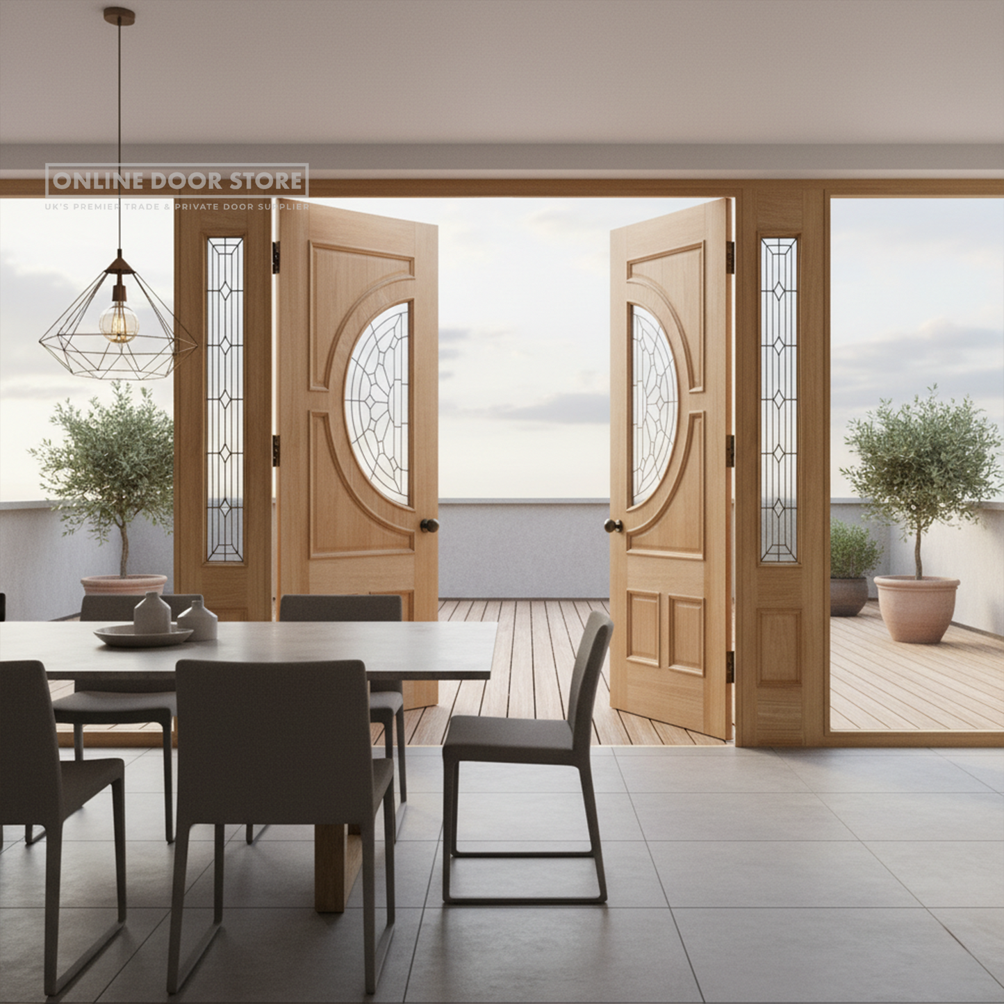 LPD Oak Empress External Glazed Door