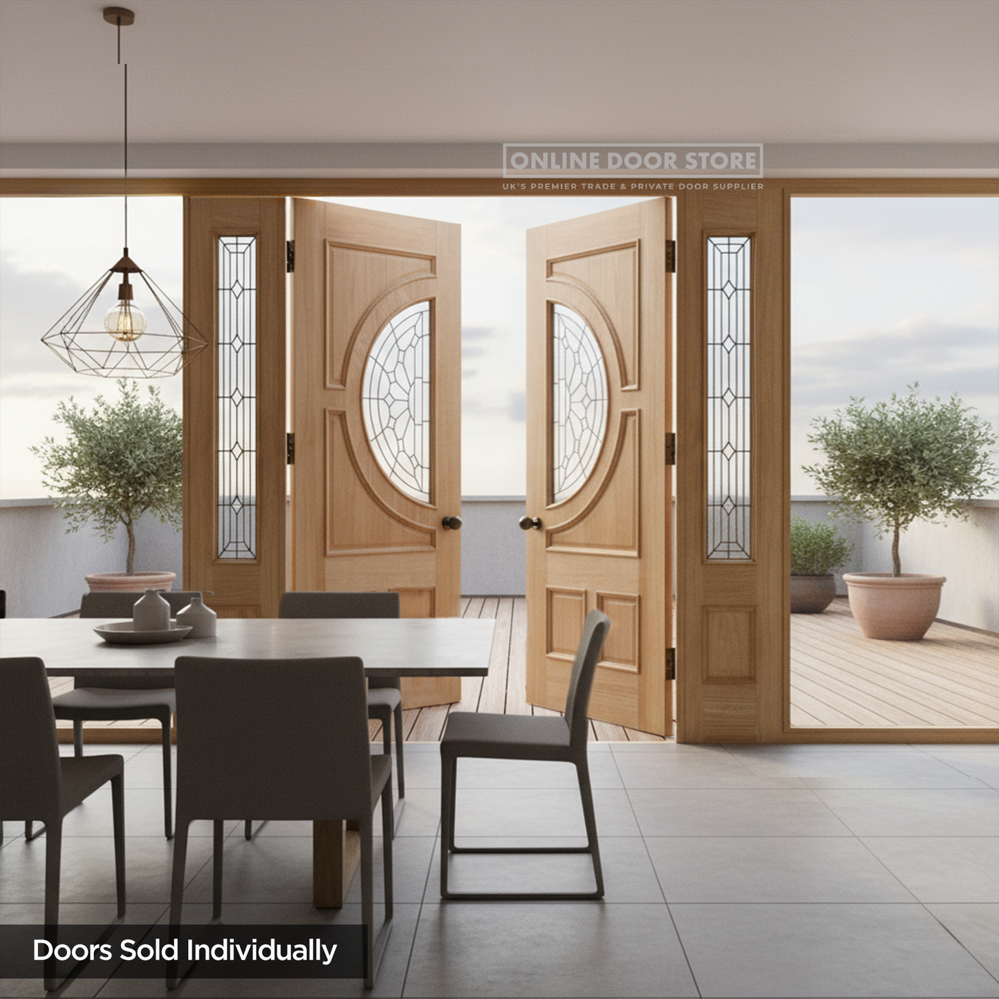 LPD Oak Empress External Glazed Door