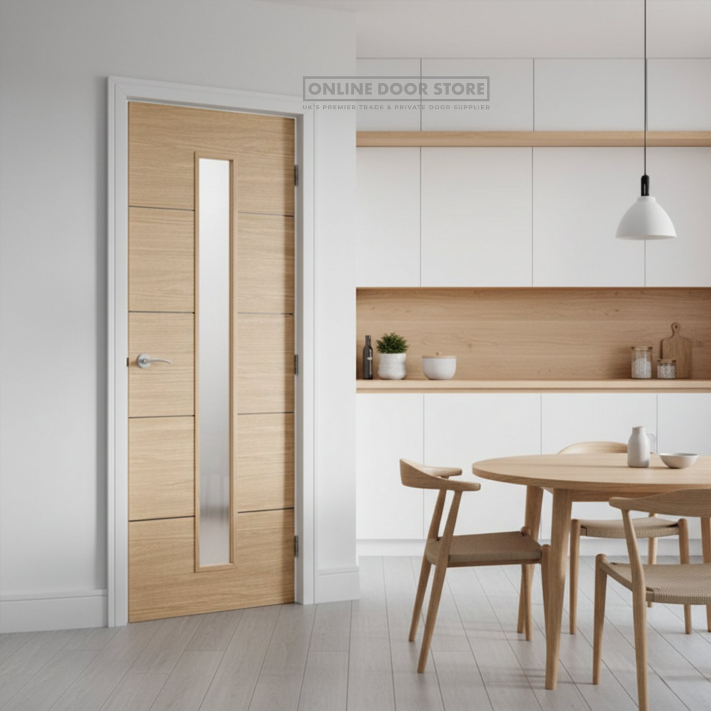 LPD Oak Lille Internal Glazed Door 1L