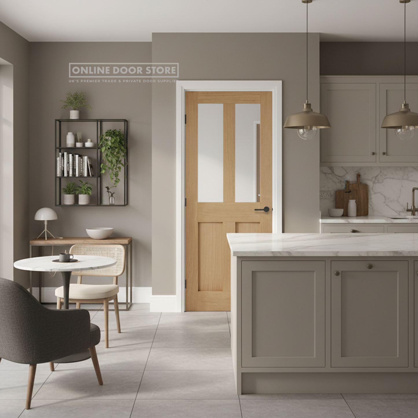 LPD Oak Richmond 2 Light Internal Glazed Door