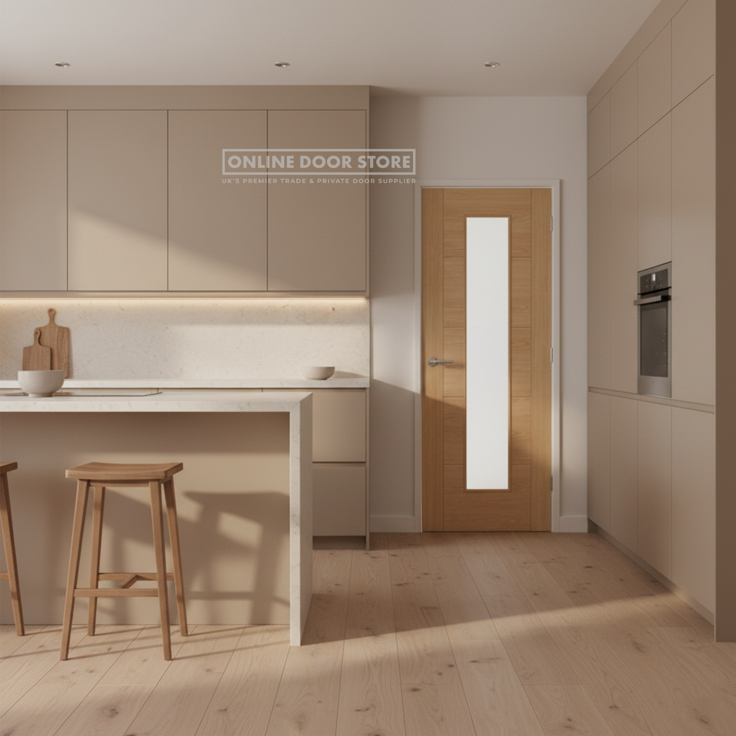 LPD Oak Vancouver Long Light Internal Glazed Door