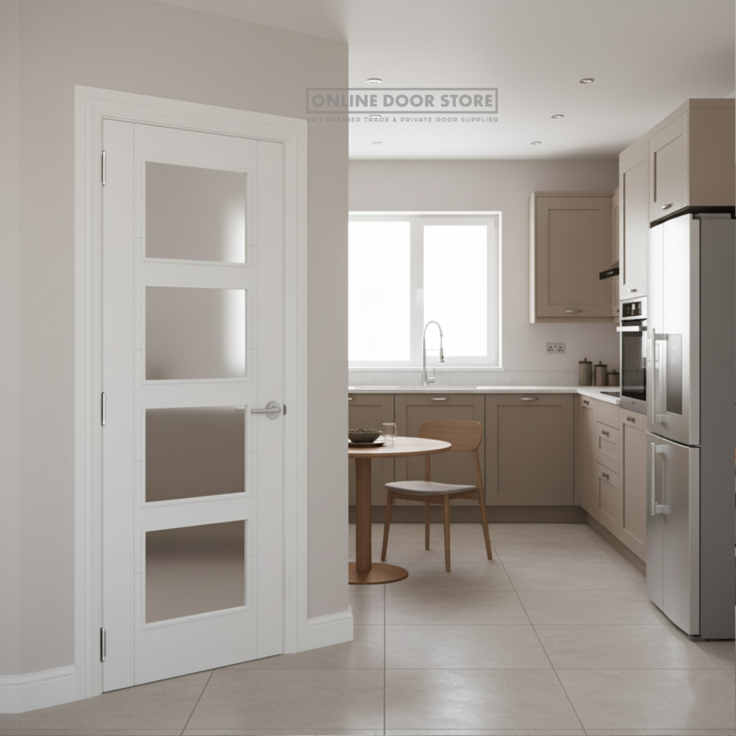 LPD White Vancouver Internal Glazed Door 4L Clear