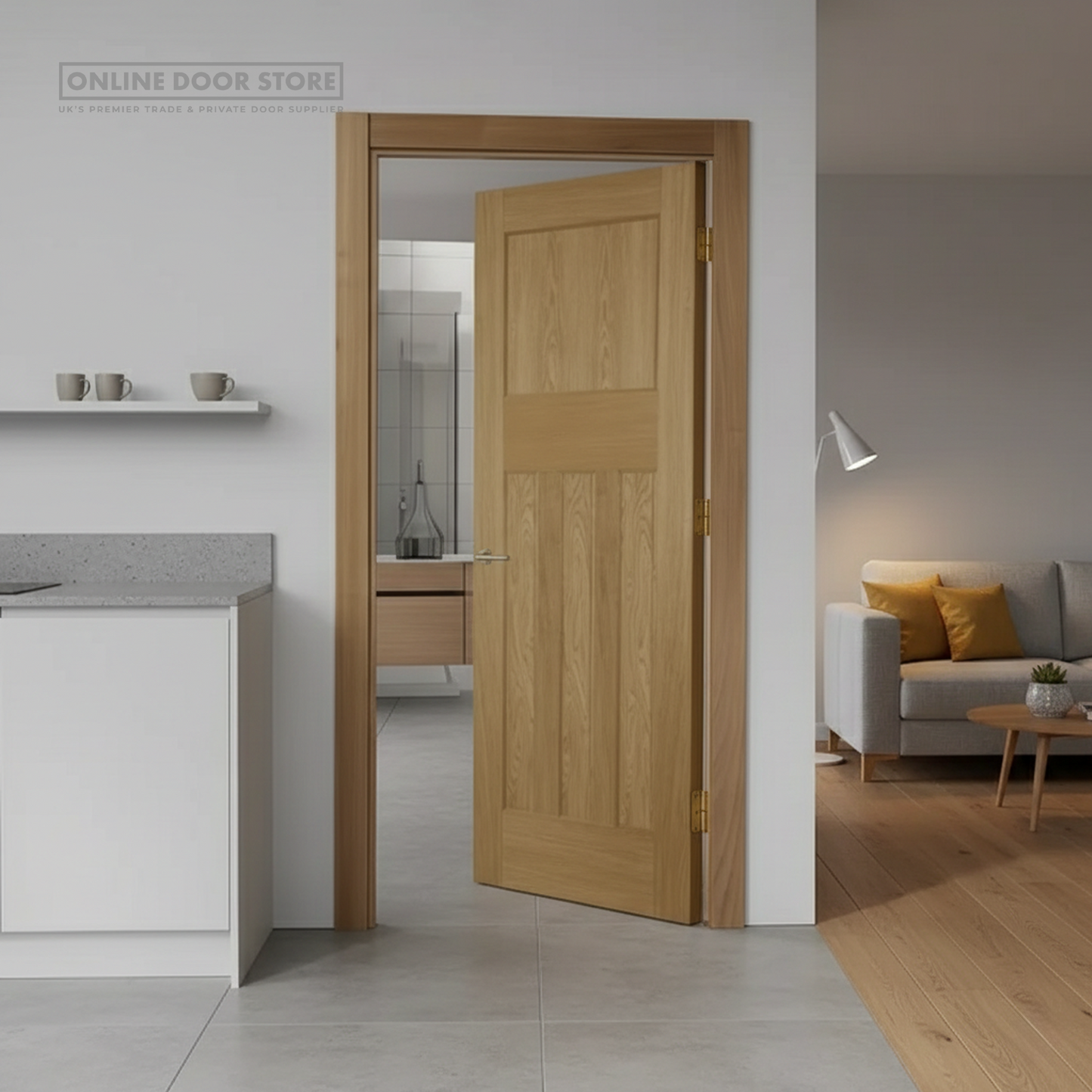 Mendes 1930's Un-Finished Oak 4 Panel Internal Door