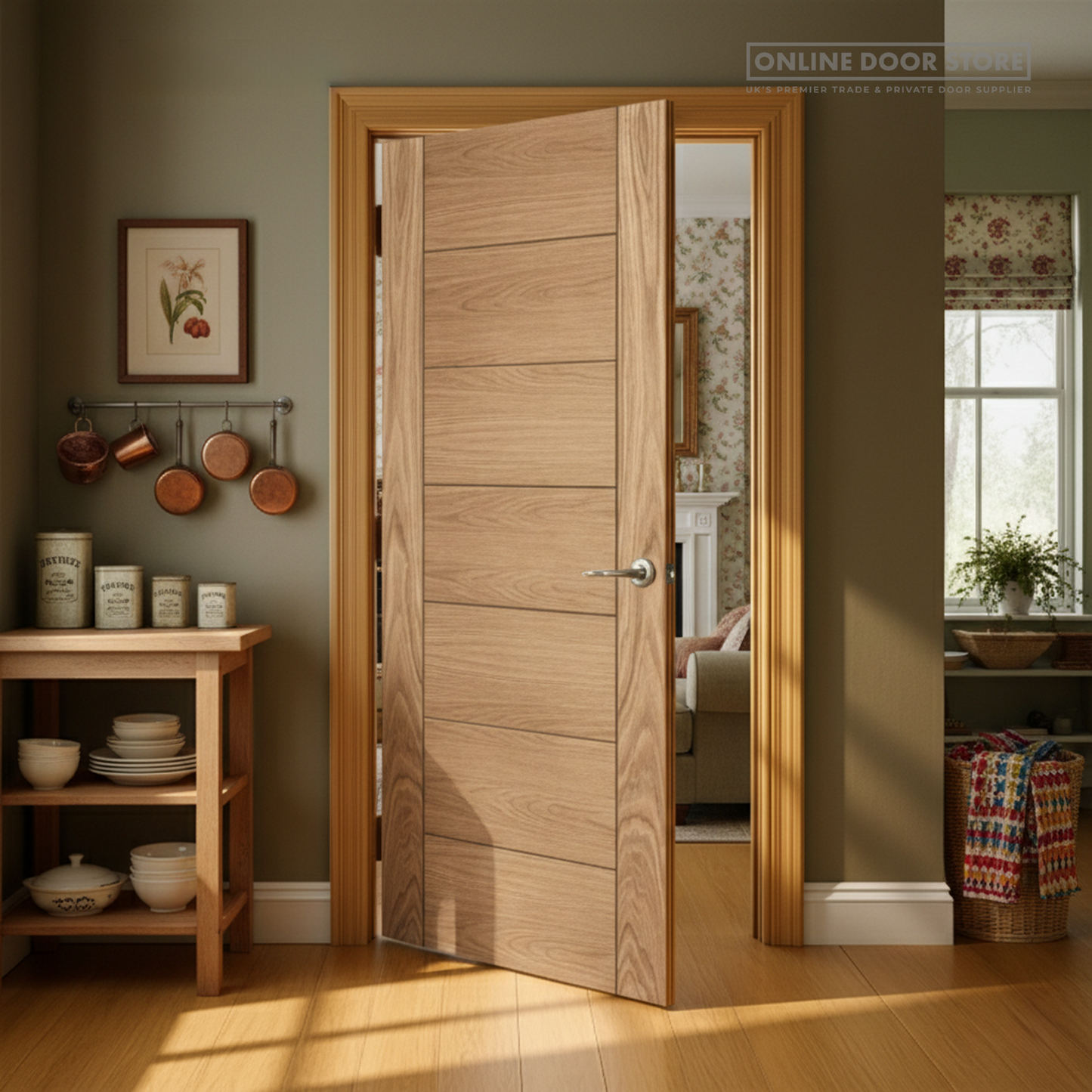 Mendes Corsica Pre-Finished Oak Panelled Internal Door
