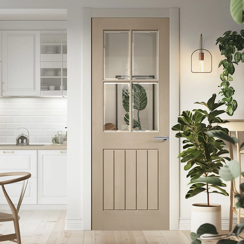 LPD Blonde Oak Mexicano Pre-finished 4 Light Internal Glazed Door