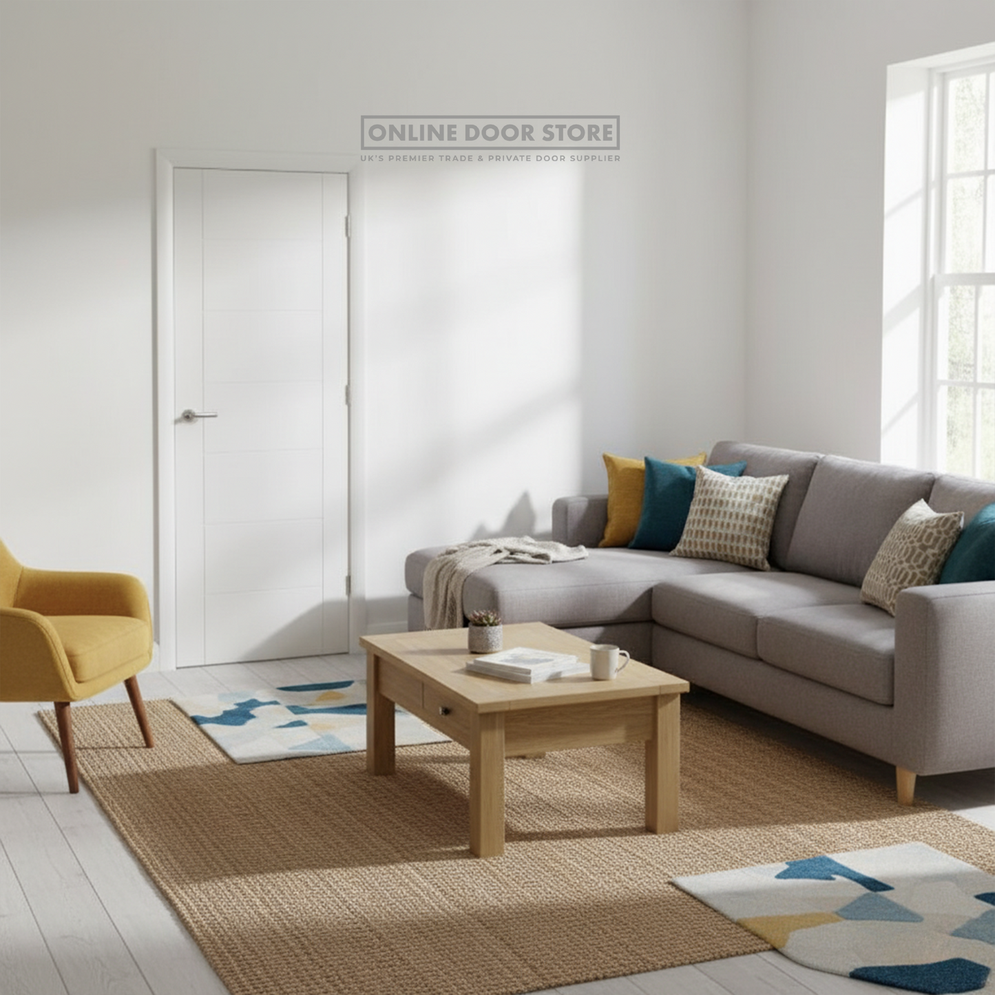 XL Joinery Palermo White Primed FD30 Fire Door