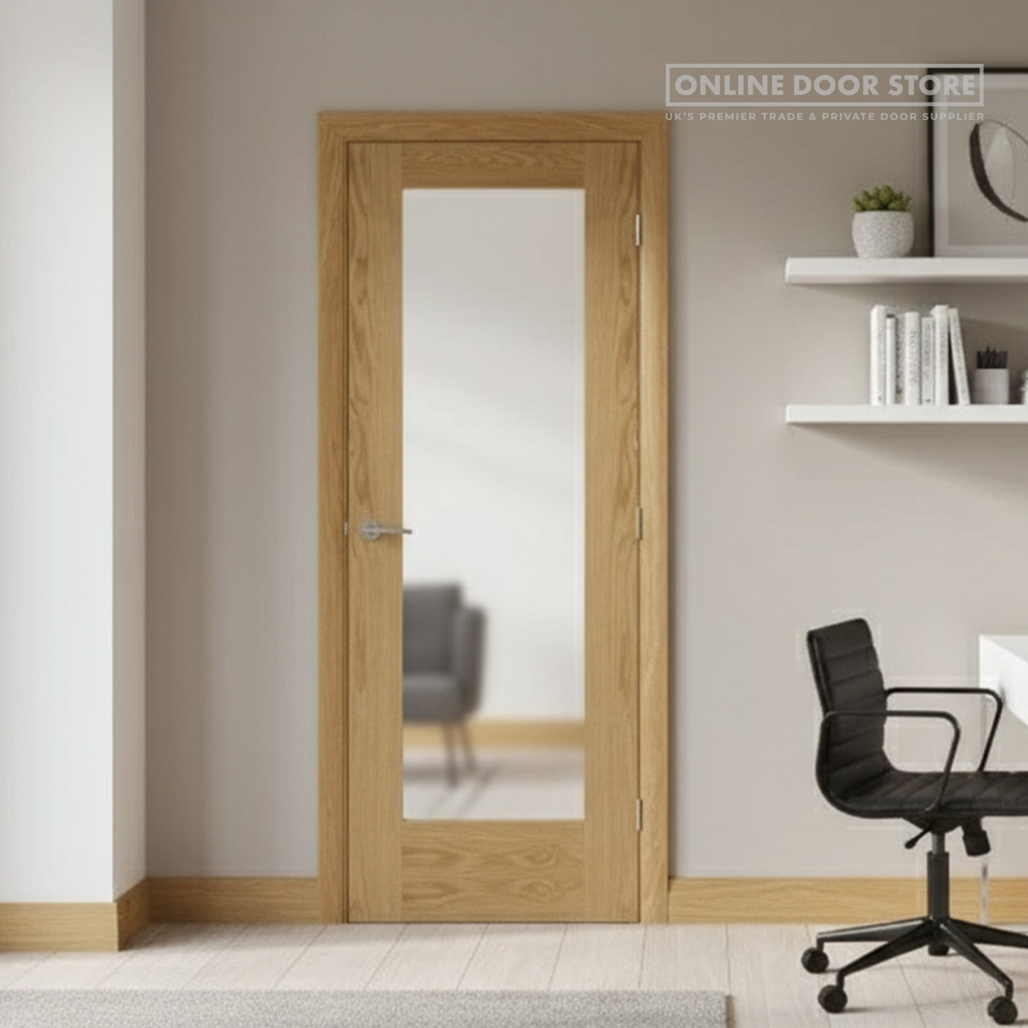 XL Joinery Pattern 10 Pre-Finished Oak Clear Internal Glazed Door