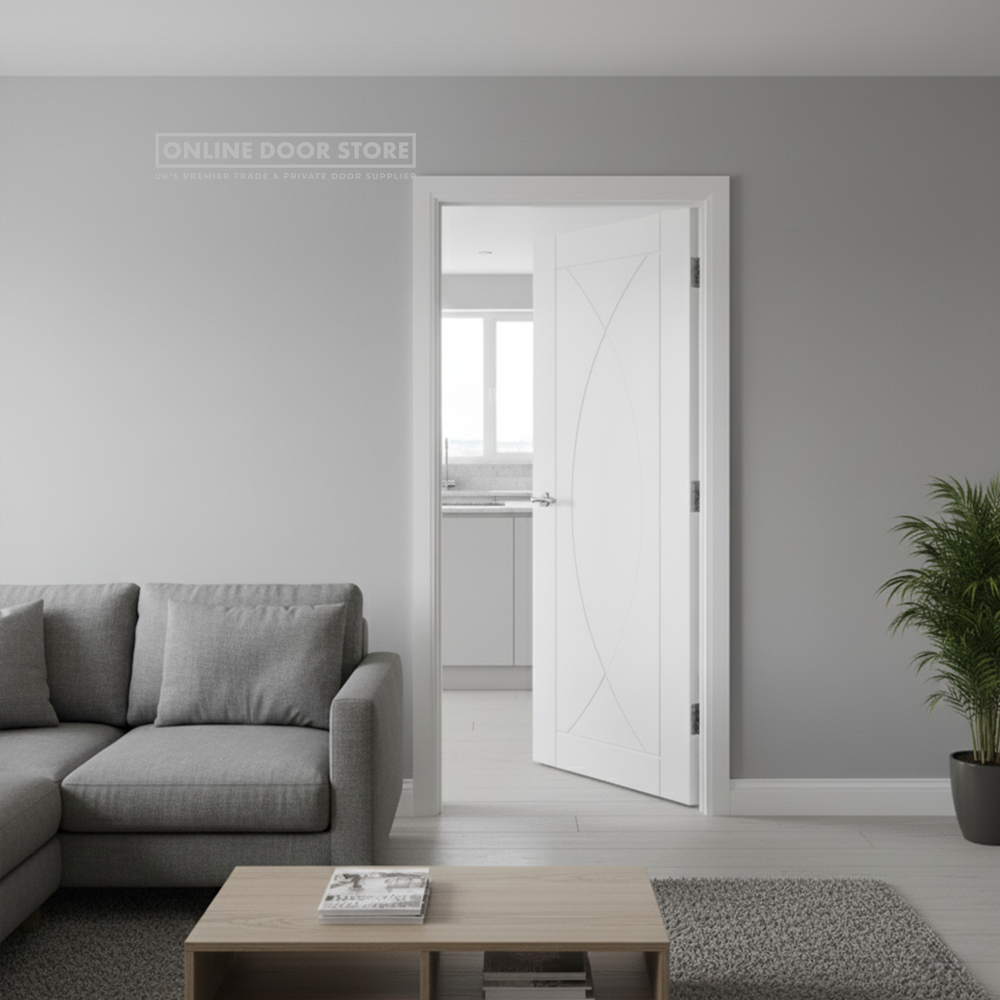 XL Joinery Pesaro White Primed FD30 Fire Door