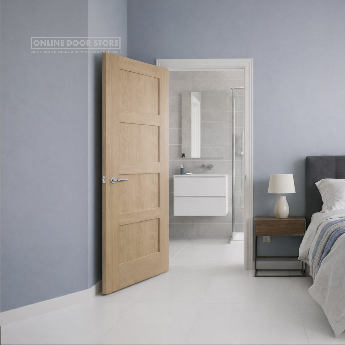 XL Joinery Shaker 4 Panel Pre-Finished Oak Internal Door