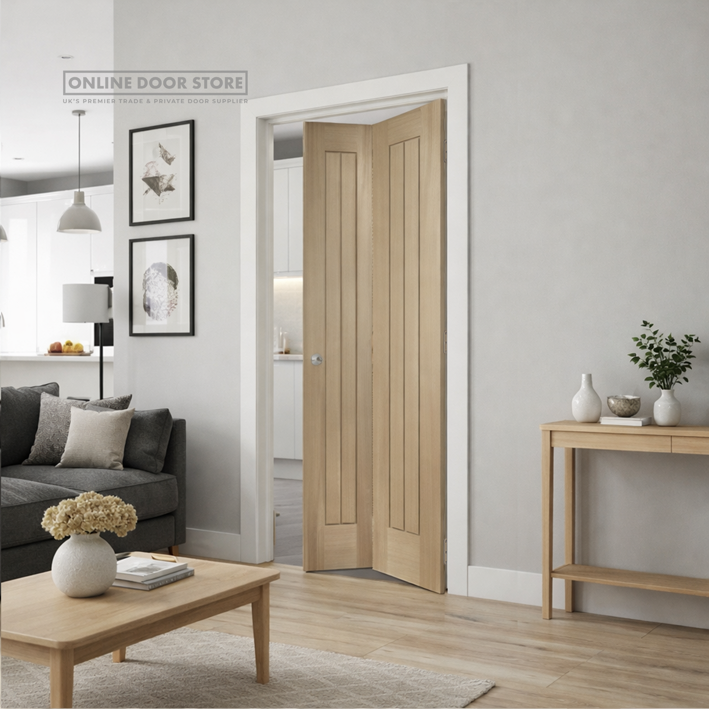 XL Joinery Suffolk Bi-Fold Oak Internal Door