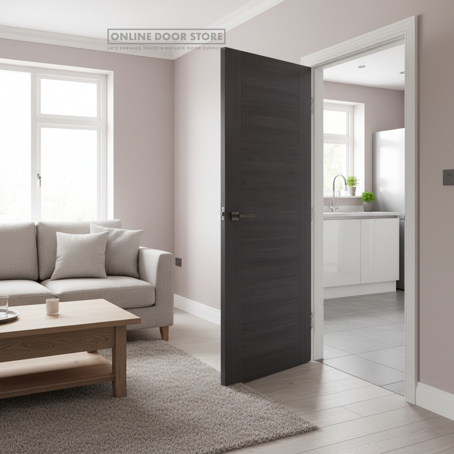 XL Joinery Umber Grey Laminate Palermo Internal Door