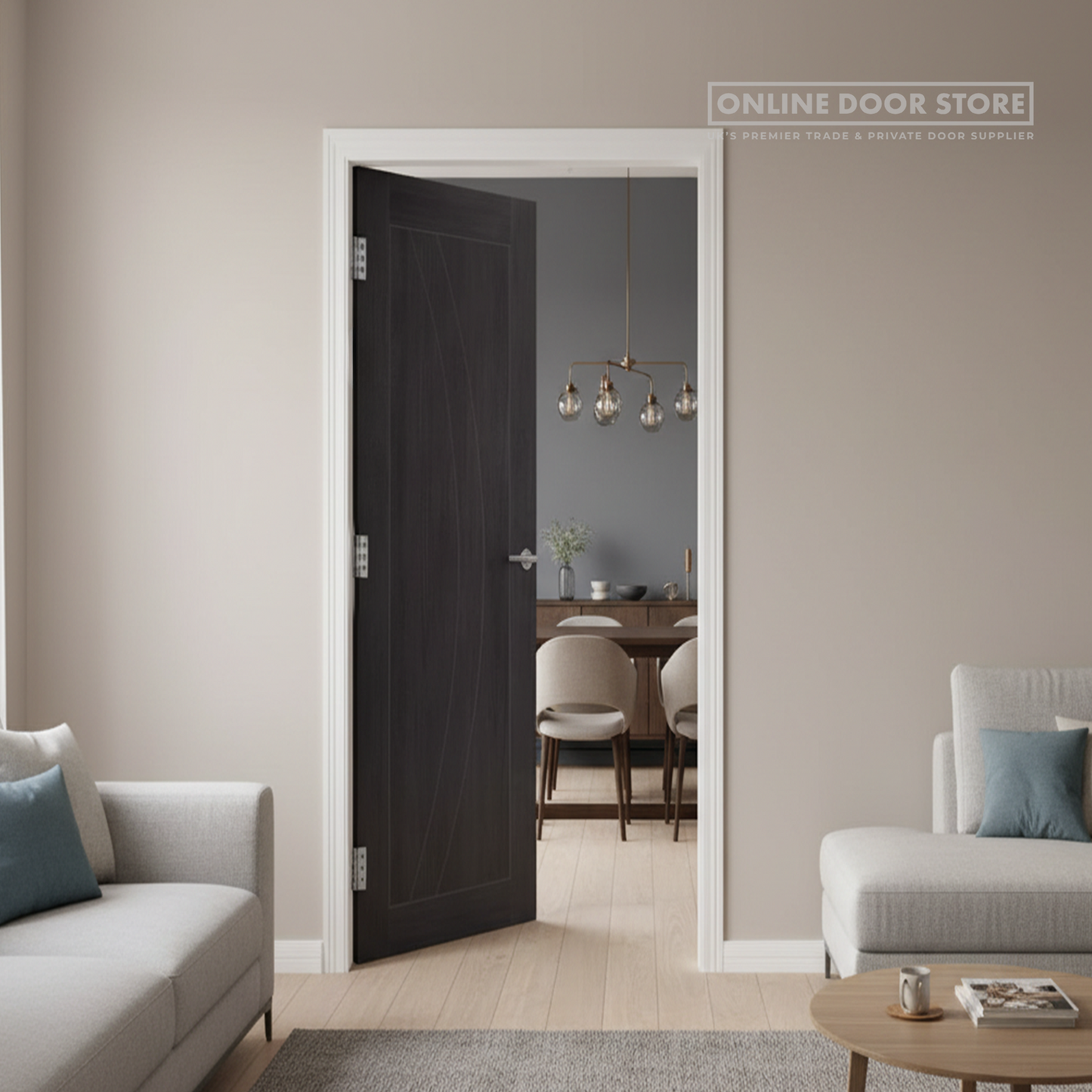 XL Joinery Umber Grey Laminate Salerno Internal FD30 Fire Door