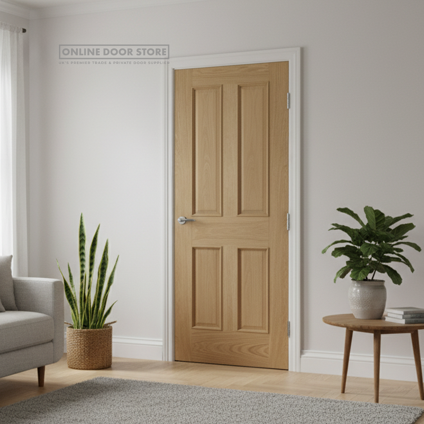 XL Joinery Victorian 4 Panel With Raised Mouldings Oak Door
