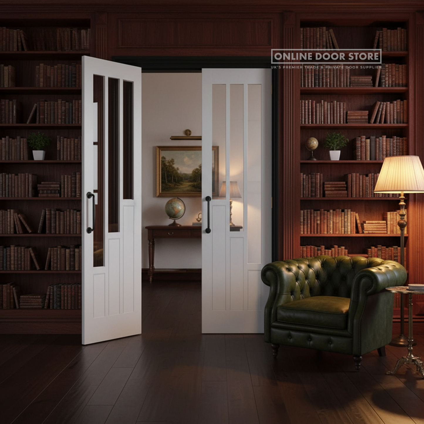 LPD White Coventry Internal Glazed Door Pair