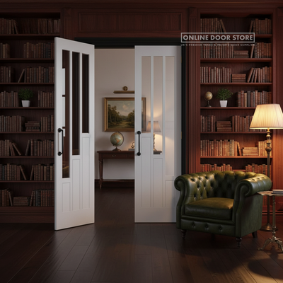 LPD White Coventry Internal Glazed Door Pair