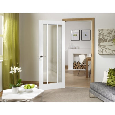 XL Joinery Worcester White Primed Clear Glazed FD30 Fire Door
