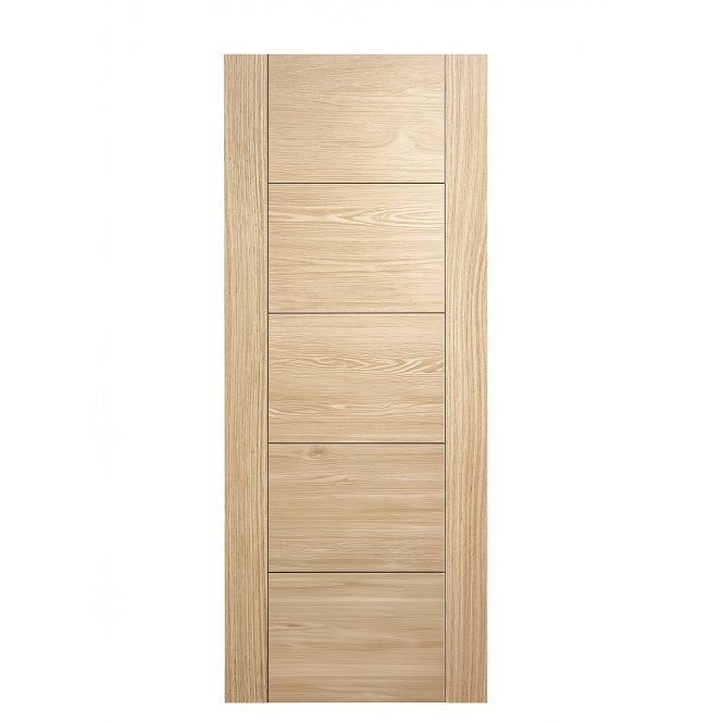 Aster Horizontal Five Panel V-Groove Unfinished Oak Internal Door