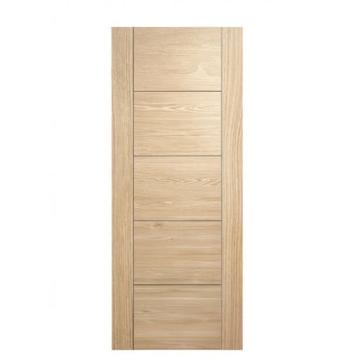 Aster Horizontal Five Panel V-Groove Unfinished Oak Internal Door