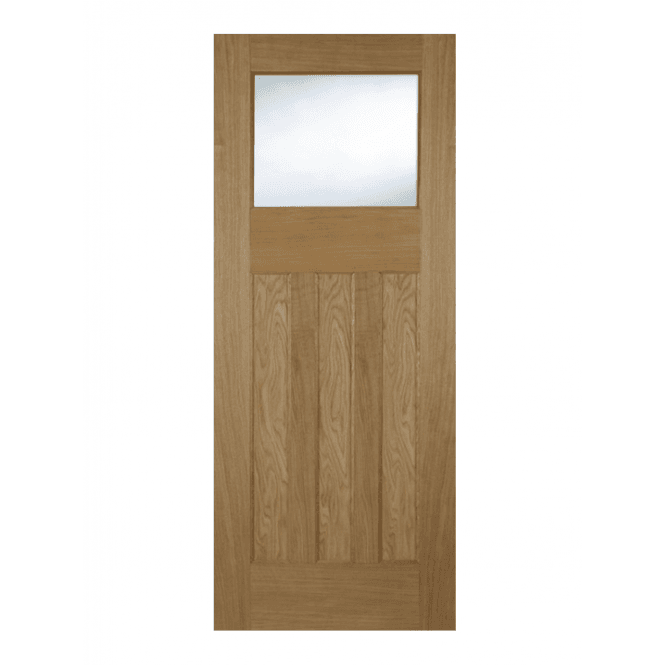 Mendes 1930's Unglazed Un-Finished Oak 3 Panel 1 Light Internal Door