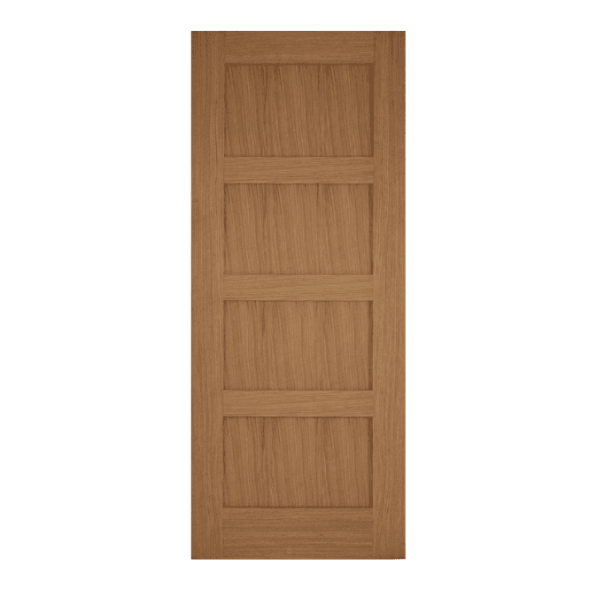 Mendes Contemporary Un-Finished Oak 4 Panel FD30 Fire Door