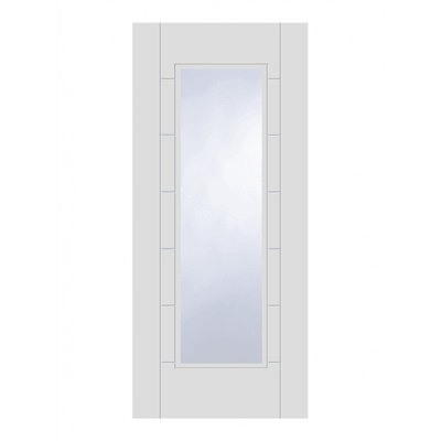 Mendes CORSICA White Primed 1 Light Clear Glazed FD30 Fire Door