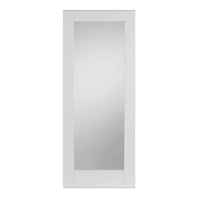 Mendes Deluxe White Primed 1 Light Shaker Clear Internal Glazed Door